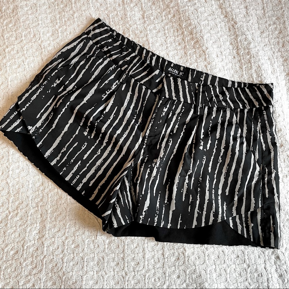 Allen B. Black and White Striped Shorts | Size 10